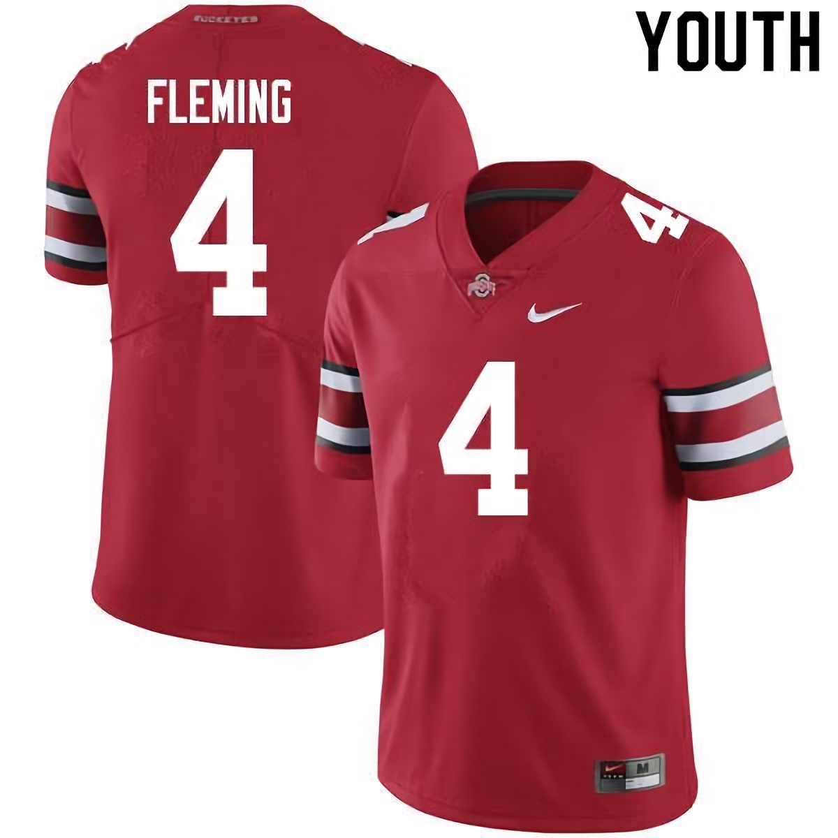 Julian Fleming Ohio State Buckeyes Youth NCAA #4 Nike Scarlet College Stitched Football Jersey OUV2656YG